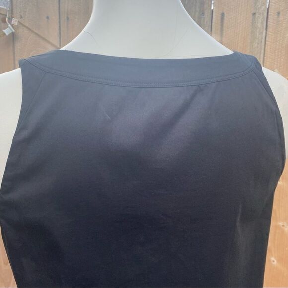 Theory black A-line cotton blend mini dress size 4 - Picture 7 of 9